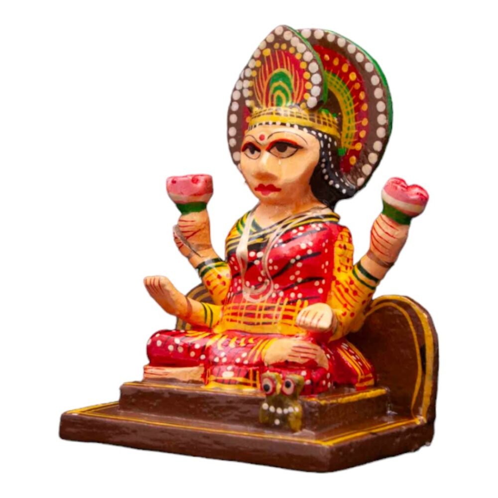 Wooden Sitting Laxmi 8 Cms - Image 2