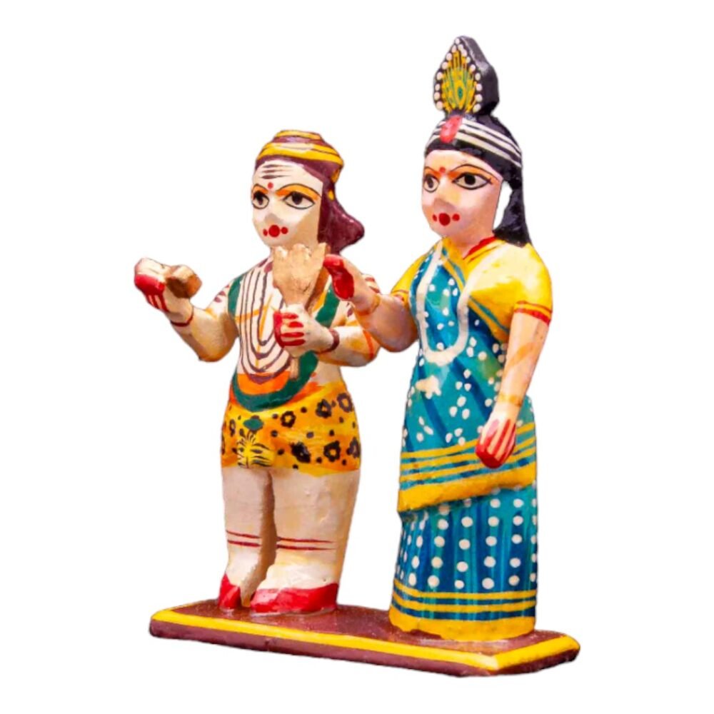 Wooden Shiv Gauri 9 Cms - Image 2