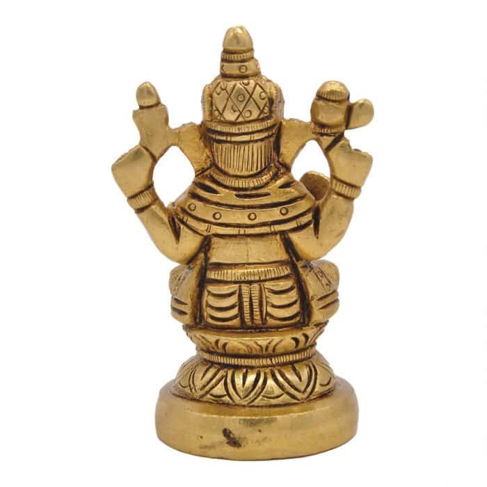 Handcrafted Pure Brass Ganesha/Ganpati 4 in - Image 3