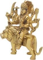 Handcrafted Maa Durga 100% Brass Idol 9.5 Inch- Large - Image 3