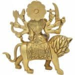 Handcrafted Maa Durga 100% Brass Idol 9.5 Inch- Large - Image 4