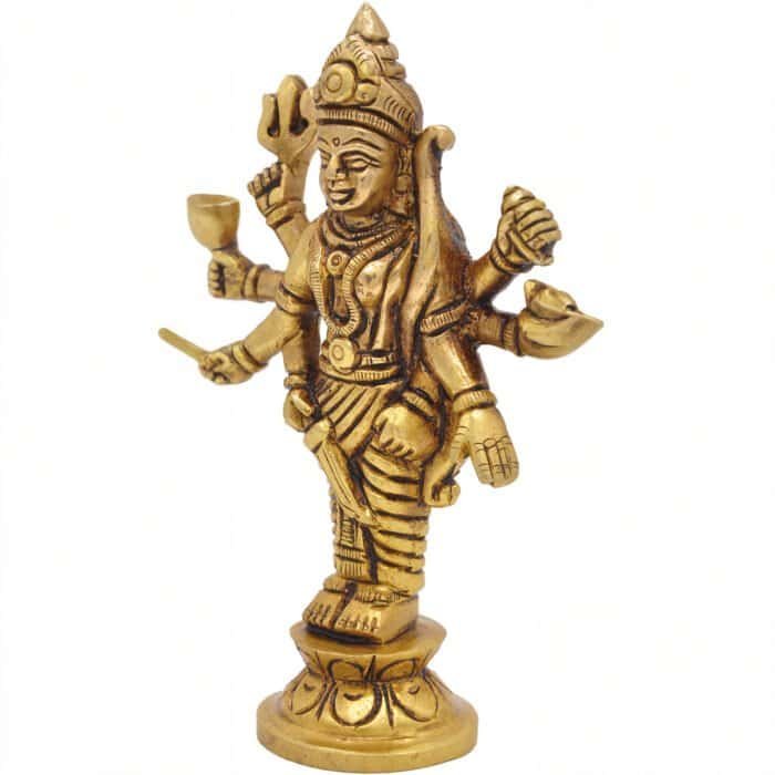 Brass Durga Bhavani Idol 4 in - Image 3