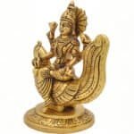 Brass Gayatri Devi Idol 4 in - Image 2