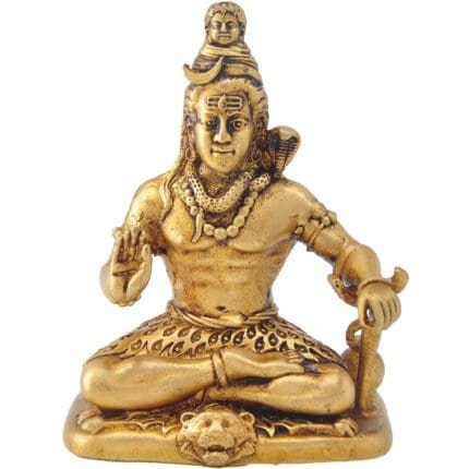 Handcrafted Brass Lord Shiva Idol 4in