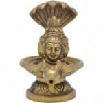 Swayambhu Brass Shivling with Shesh Naag 5 in