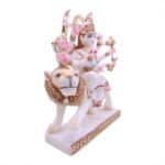 Handcrafted Marble Idol of Goddess Durga for Home/ Temple/ Gifting - Image 3