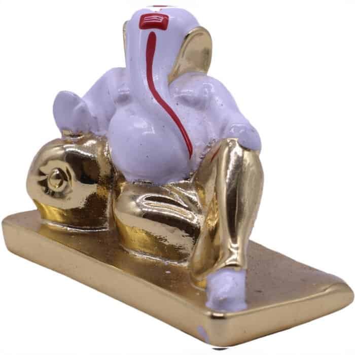 Resting Ganesha with gold seating for Car/ Home/ Office (2 color options) - Image 8