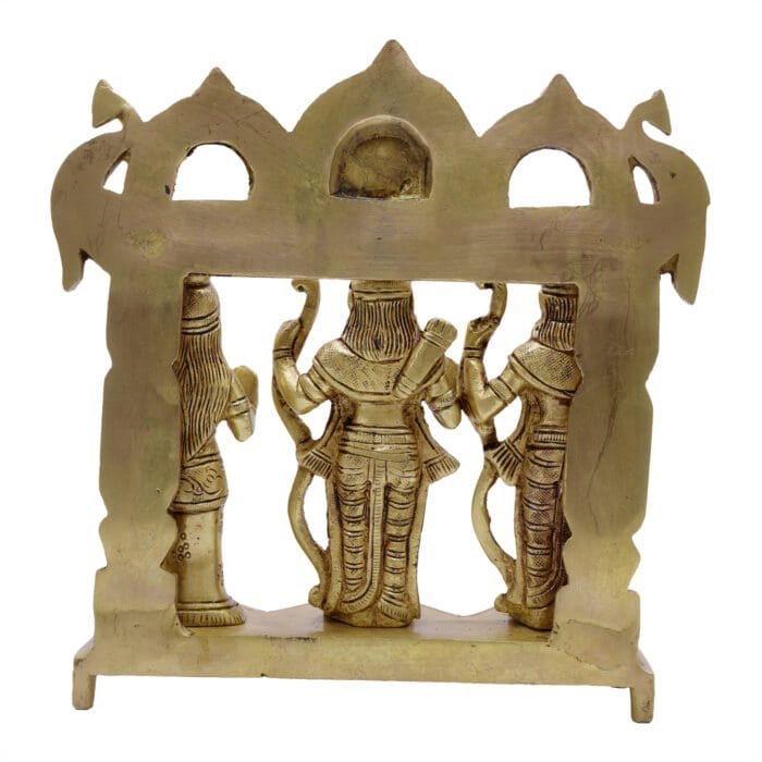 Handcrafted Large Brass Idol of Ram Darbar for Home/ Temple/ Office/ Gifting (Copy) - Image 4