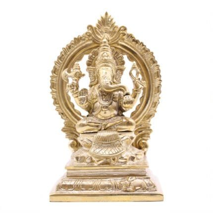 Handcrafted Panch Dhatu Ganesha/Ganpati idol perfect for home/ office/ gifting
