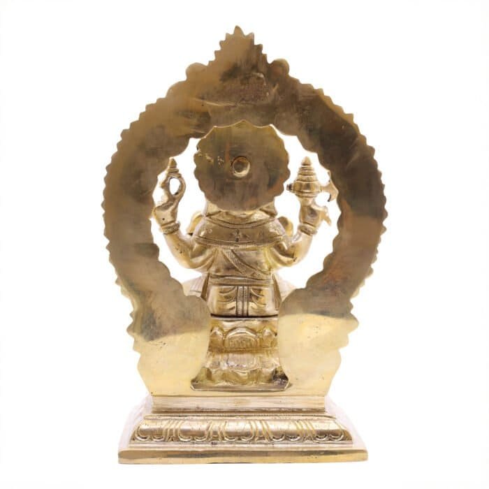 Handcrafted Panch Dhatu Idol of Goddess Lakshmi for Home/ Temple/ Gifting - Image 5