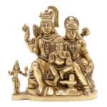 Handcrafted Brass Shiv Parivaar Idol Large for Home/ Temple/ Office/ Gifting