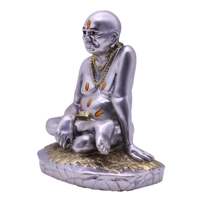 Swami Samarth Idol in Silver & Gold Accents for Home/ Office/ Car - Image 2