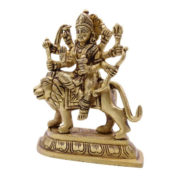 Maa Durga Handcrafted Brass Idol for Home Decor/ Temple/ Gifting - Image 3