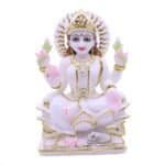 Handcrafted Maa Lakshmi Marble Statue for Home/ Temple/ Gifting - Image 2