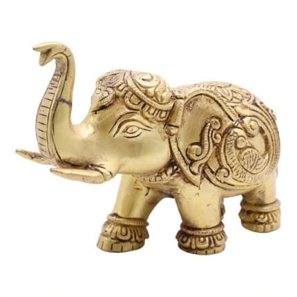 Elegant Handcrafted Brass Elephant Showpiece for Home/ Gifting
