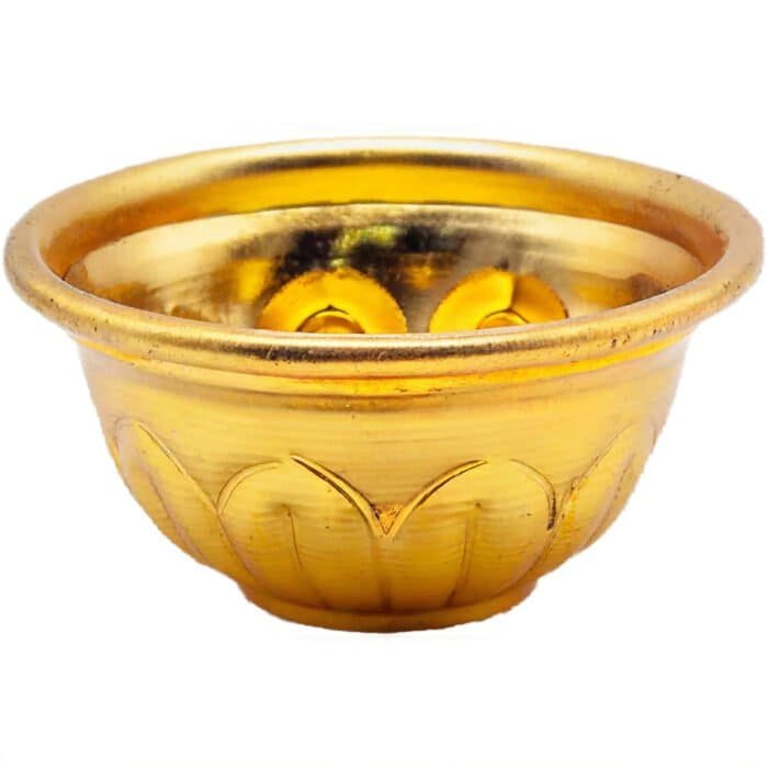 Handcrafted Brass Puja Thali with with Diya, Bowls, Lota & Bell - Image 5