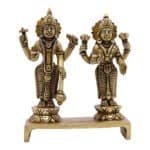 Handcrafted Brass Vishnu Lakshmi Idol for Home/ Office/ Gifting