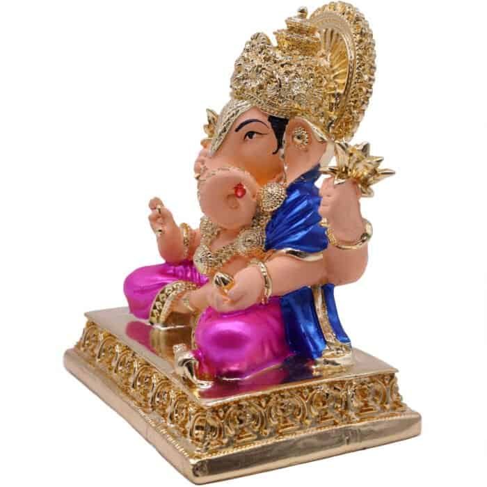 Colourful Ganesha/Ganpati Idol 4in for Home/ Car/ Office/ Gifting - Image 4