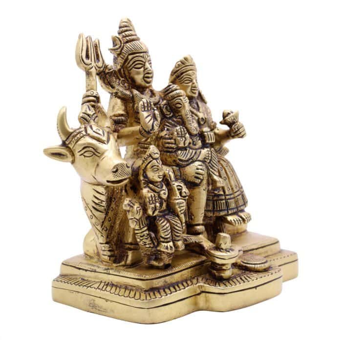 Handcrafted Brass Shiv Parivaar for Temple/ Office/ Gifting - Image 3