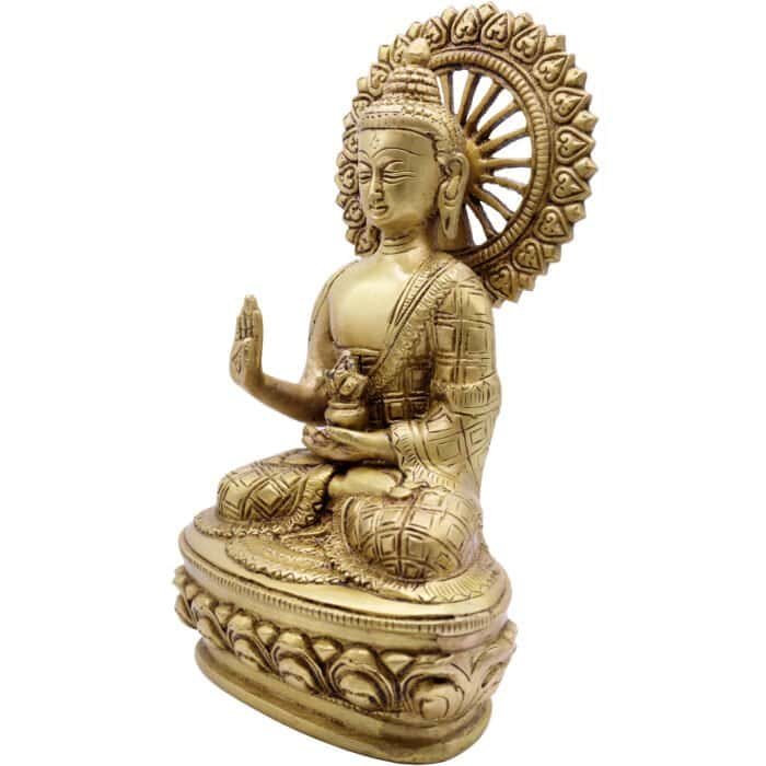 Handcrafted Large Brass Buddha for Home Decor/ Office/ Gifting - Image 3