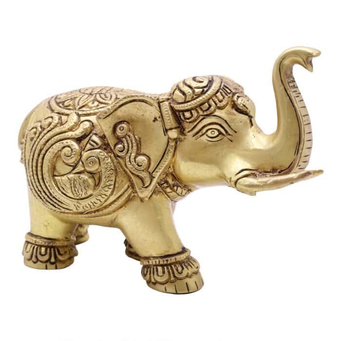 Elegant Handcrafted Brass Elephant Showpiece for Home/ Gifting - Image 3