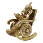 Brass Ganesha/Ganpati on a rocking chair for Home/ Office/ Gifting - Image 3