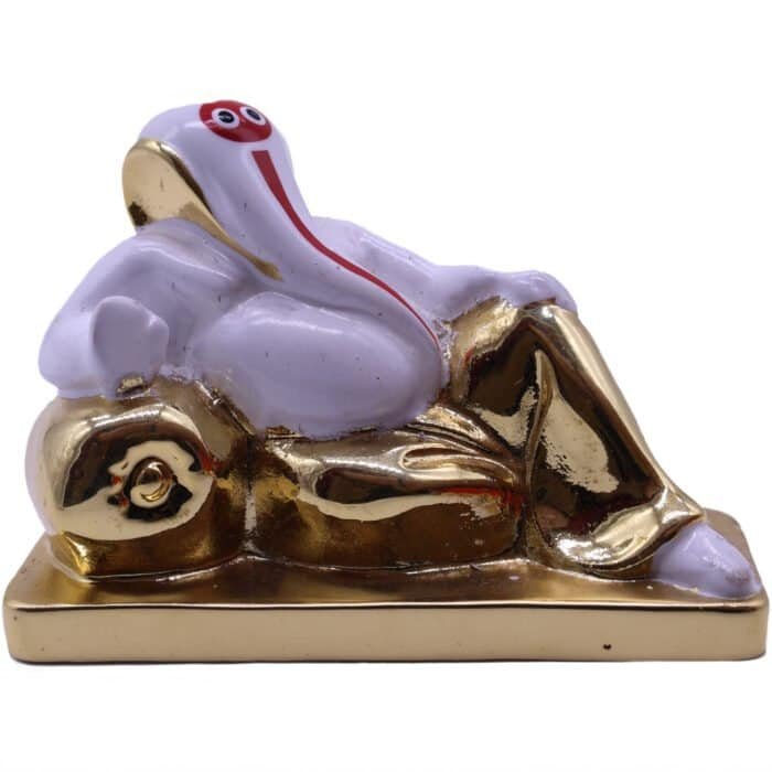 Resting Ganesha with gold seating for Car/ Home/ Office (2 color options) - Image 3