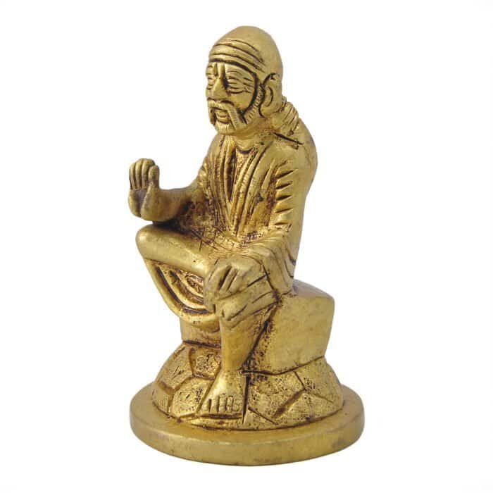 Handcrafted Brass Sai Baba Idol Large for Home/ Temple/ Office - Image 2