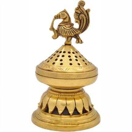 Swayambhu Brass Peacock Dhoop Daan 7 in