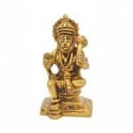 Brass Hanuman Idol in sitting pose, 8cm