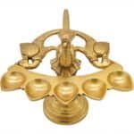 Brass Pancharti Diya (5 Wick) 8 in - Image 2