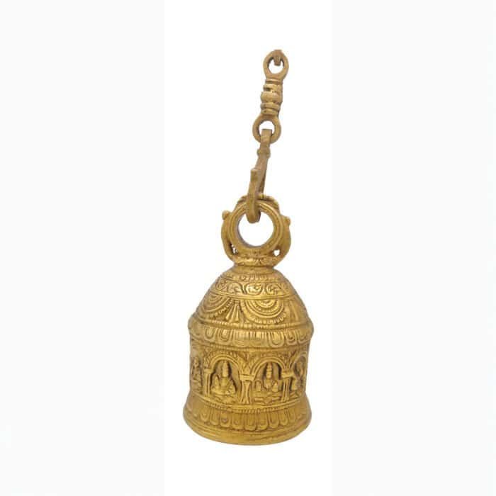 Exquisitely Handcrafted Hanging Bell in Brass, perfect for Temple/ Gifting/ Home - Image 2