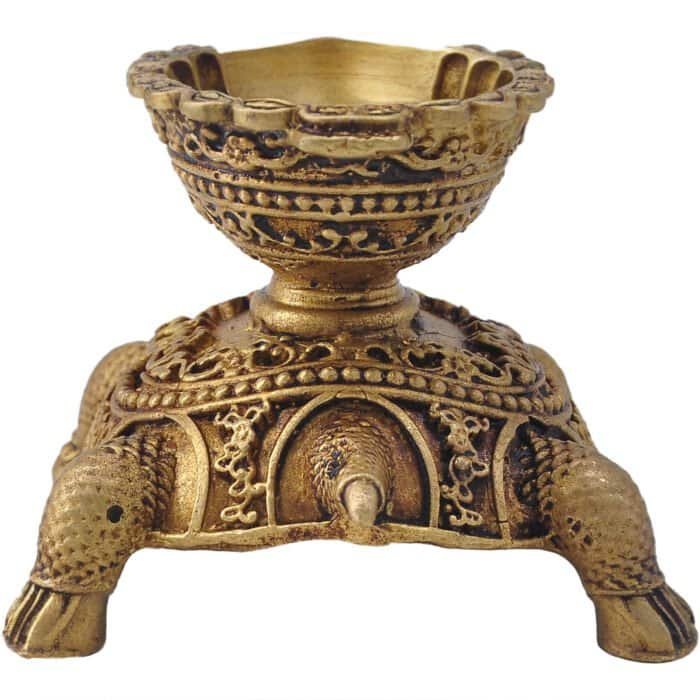 Brass Kachua/Tortoise Diya 6 cm - Image 2