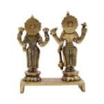 Brass Laxmi Narayan/Vishnu Idol for Home/ Temple/ Office/ Gifting - Image 4