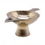 Handcrafted Brass Diya with Handle for Puja - Image 2