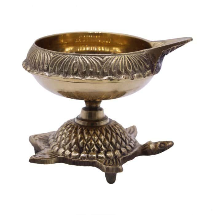 Hancrafted Brass Kachua/Tortoise Diya - Image 2