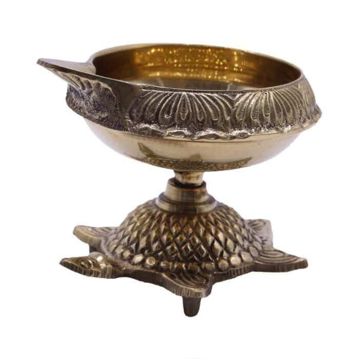 Hancrafted Brass Kachua/Tortoise Diya - Image 3
