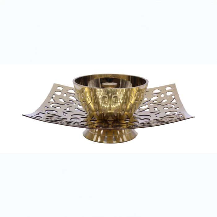 Brass Decorative Diya with square base - Image 2