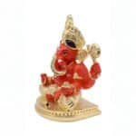 Ganesha/Ganpati Gold Plated Idol 14cm for Temple/Home/Gifting - Image 3