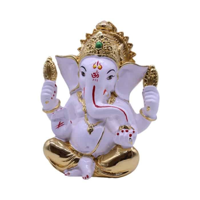 Lord Ganesha/Ganpati Idol for Temple/ Office/ Home/ Gifting (2 color options) - Image 2