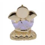 Lord Ganesha/Ganpati Idol in White & Gold - Image 4