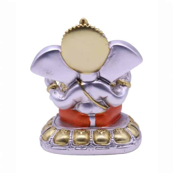 Lord Ganesha/Ganpati Idol in Silver & Gold for Home/ Office/ Gifting - Image 4