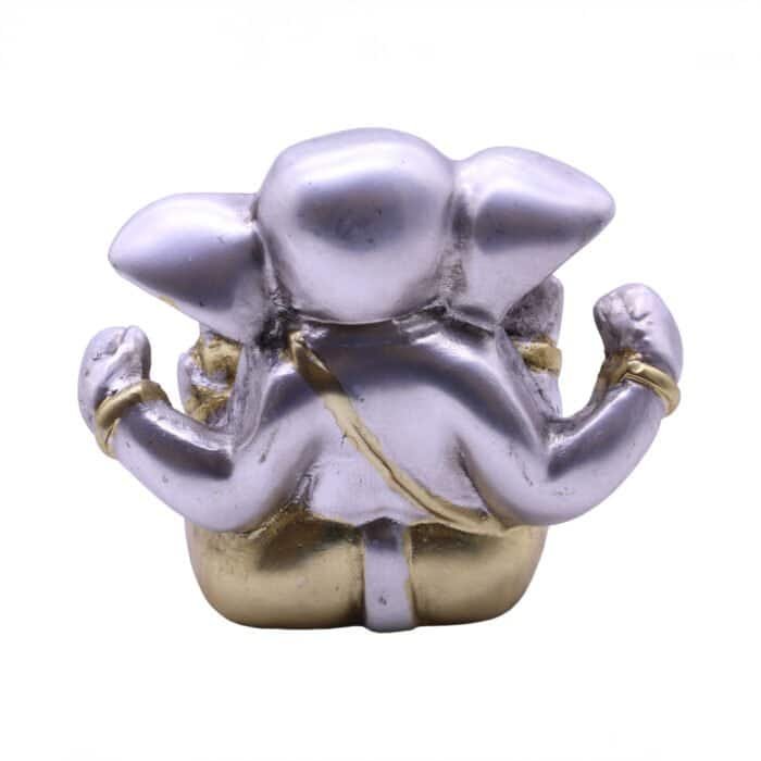 Lord Ganesha/Ganpati Idol in Gold & Silver for Office/ Car/ Gifting - Image 4
