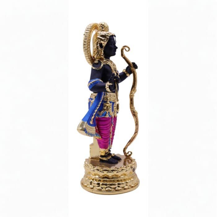 Exquisite Lord Ram Statue in Black & Gold, perfect for Gifting - Image 2