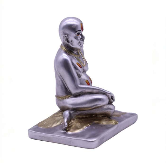 Silver Swami Samarth Idol for Home/ Office/ Car/ Gifting - Image 2