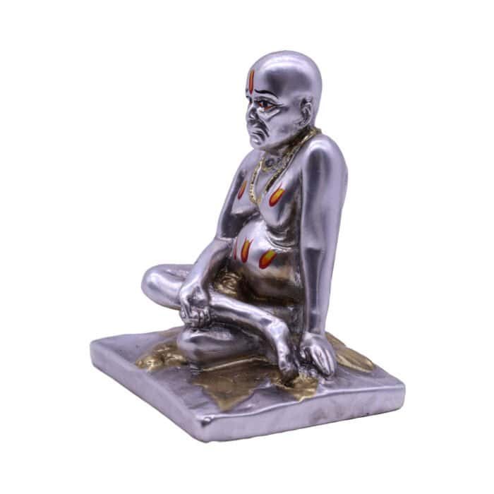 Silver Swami Samarth Idol for Home/ Office/ Car/ Gifting - Image 3