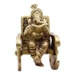 Brass Ganesha/Ganpati on a rocking chair for Home/ Office/ Gifting