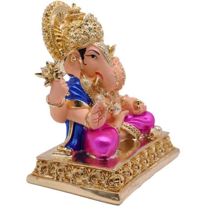 Colourful Ganesha/Ganpati Idol 4in for Home/ Car/ Office/ Gifting - Image 2