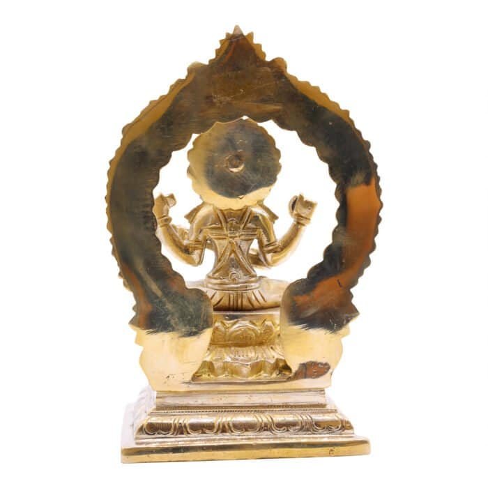 Handcrafted Panch Dhaatu Saraswati Idol for Home/ Temple/ Gifting - Image 2
