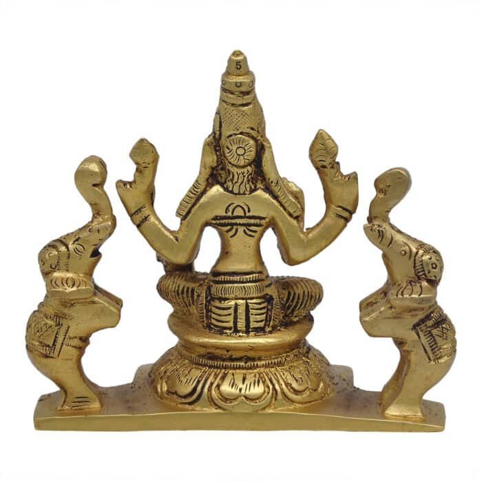 Handcrafted Brass Lakshmi Idol for Office/ Home/ Gifting - Image 2